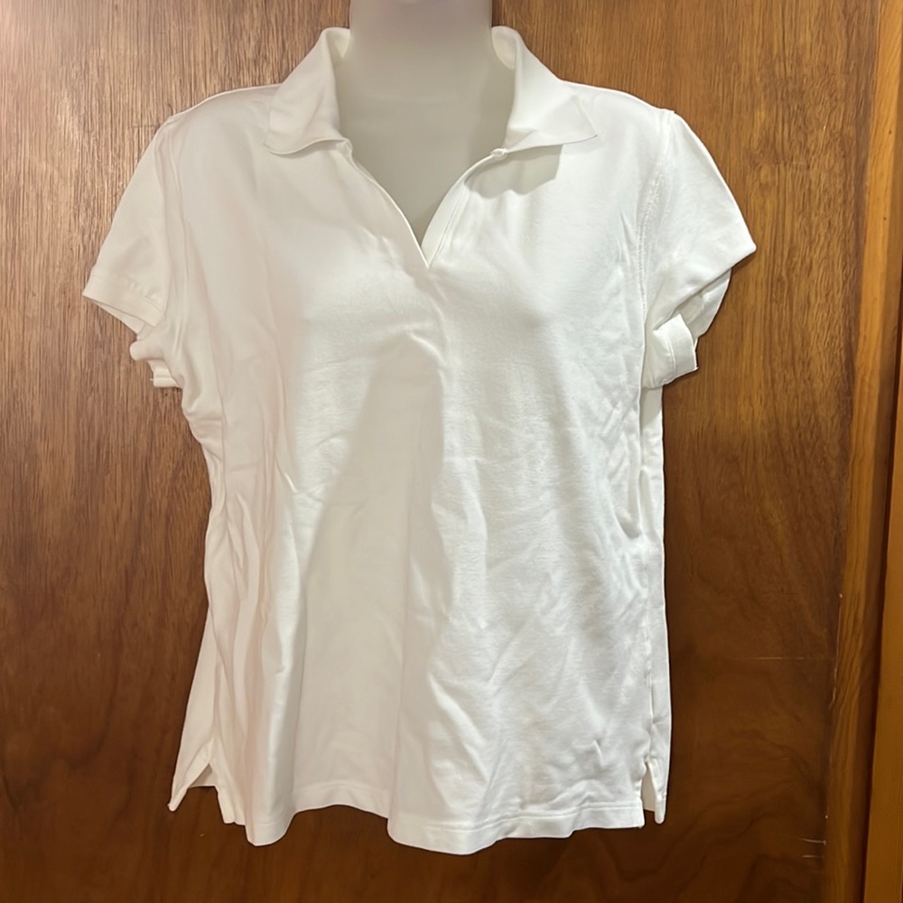 Women’s White Polo Short Like New sz Petite Large